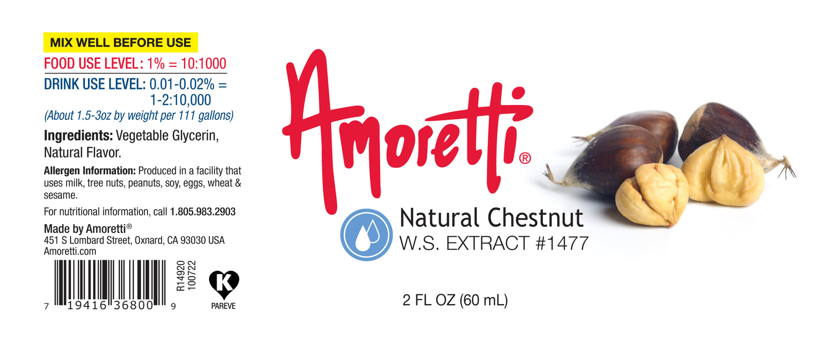 Natural Chestnut Water Soluble