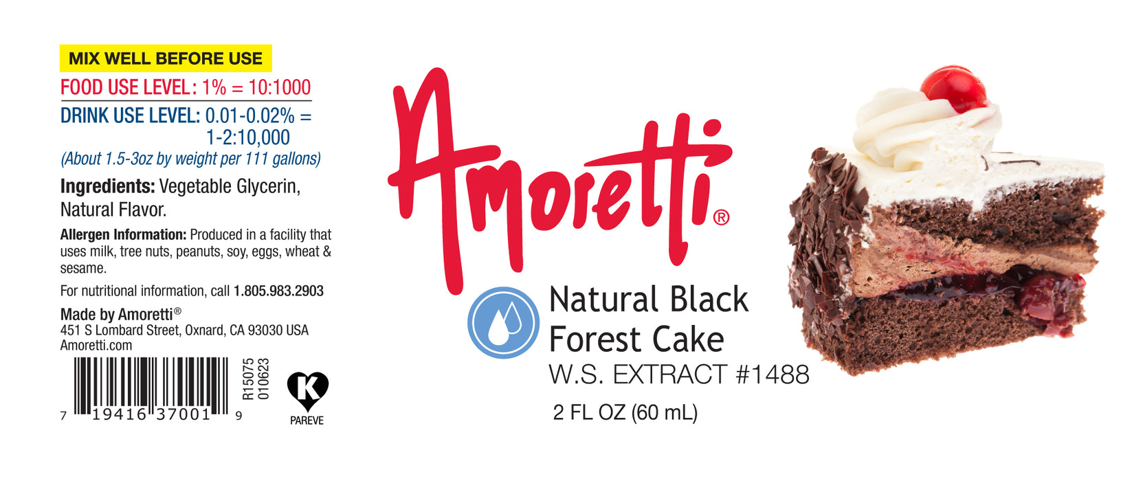 Natural Black Forest Cake Extract Water Soluble