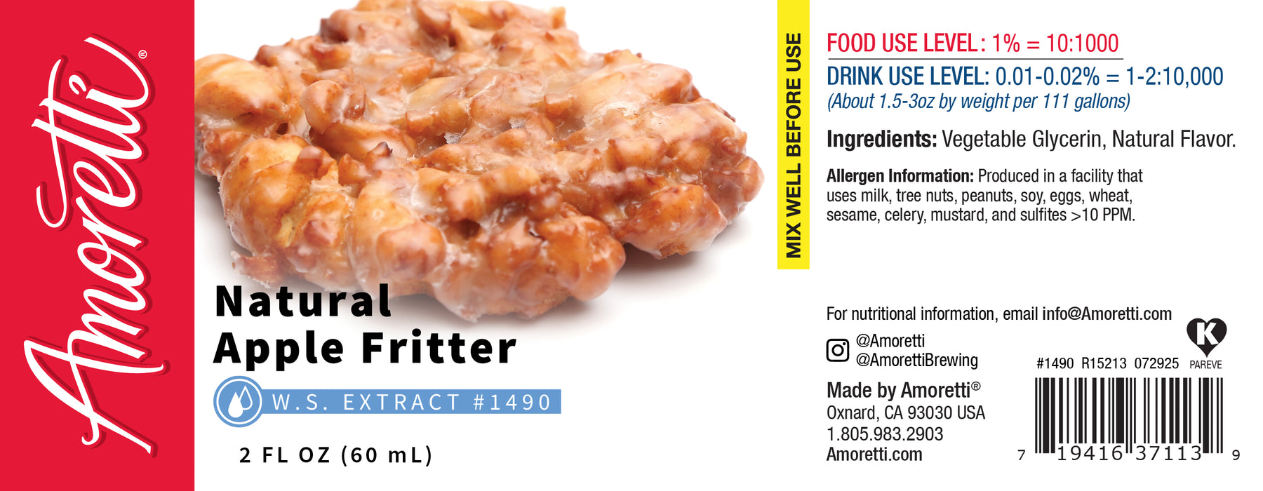 Natural Apple Fritter Extract Water Soluble