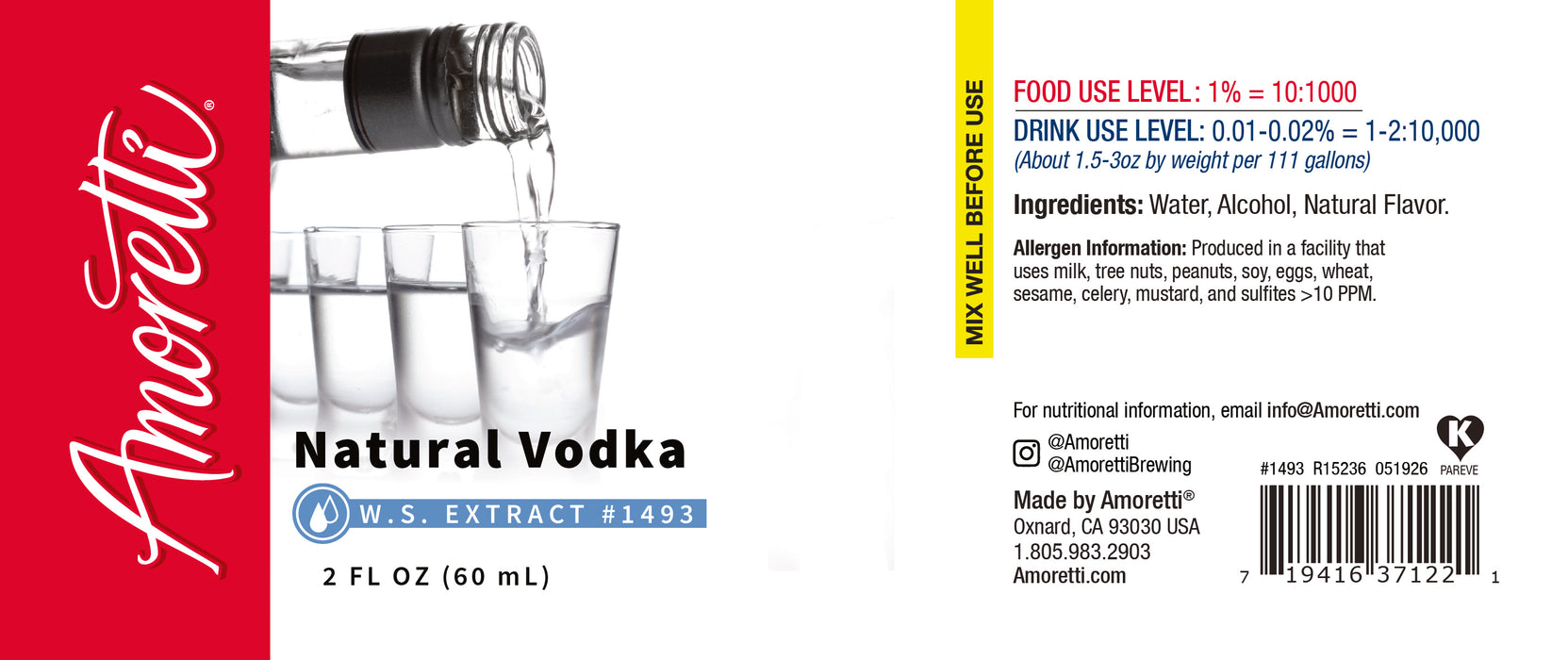 Natural Vodka Extract Water Soluble