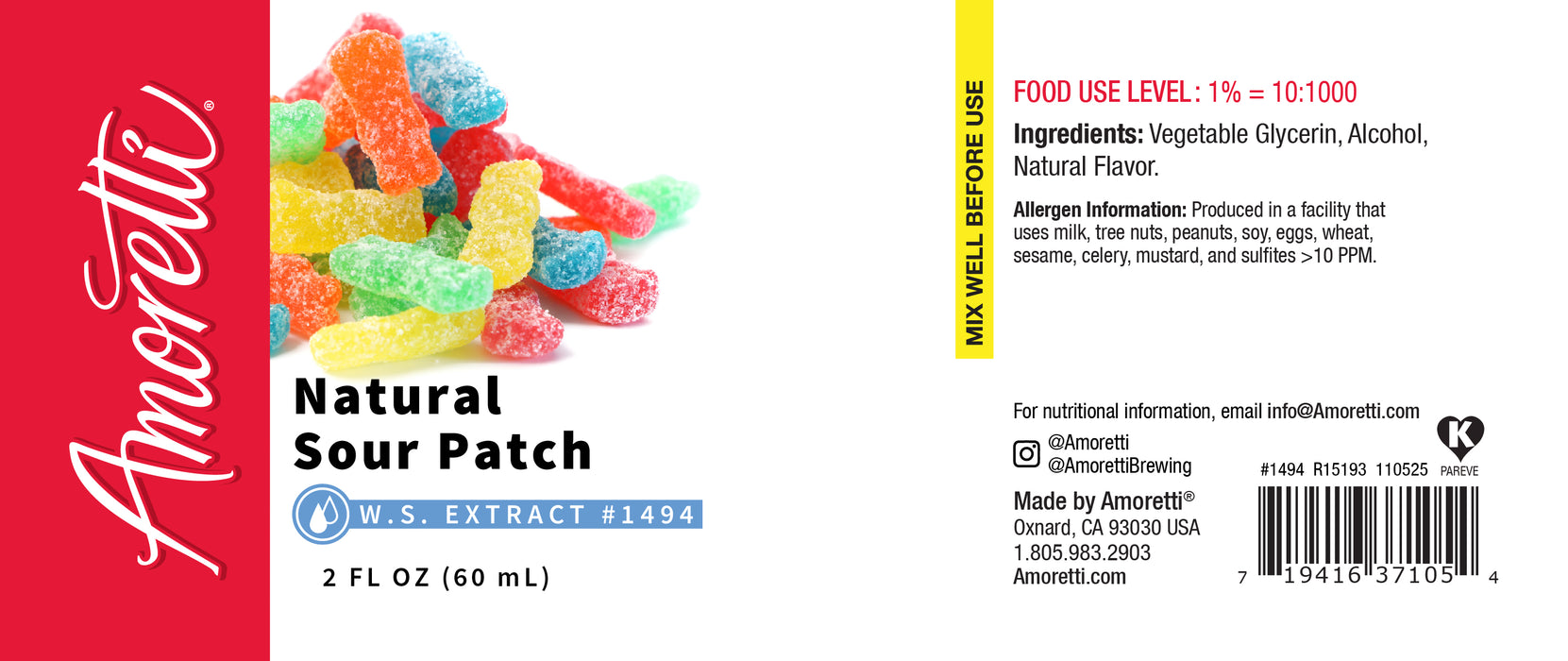 Natural Sour Patch Extract Water Soluble