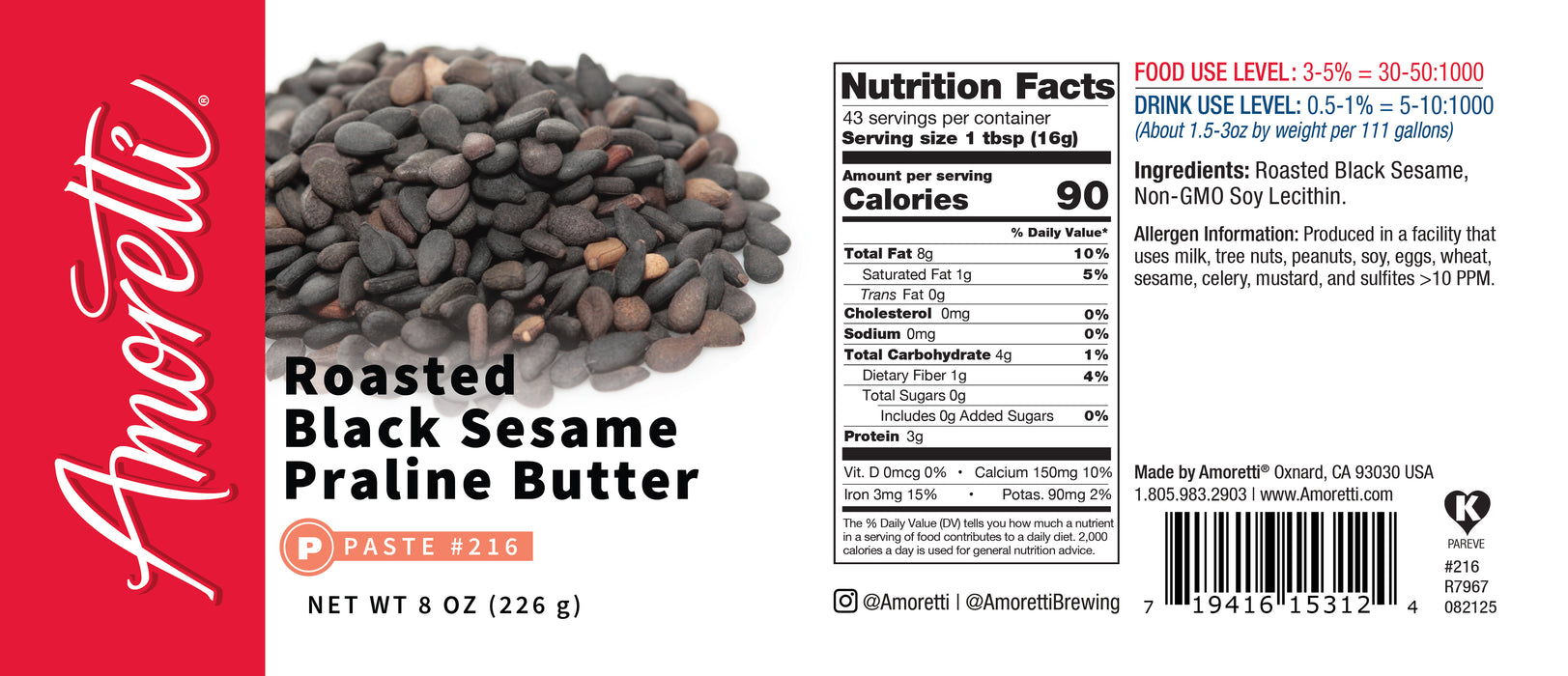 Roasted Black Sesame Praline