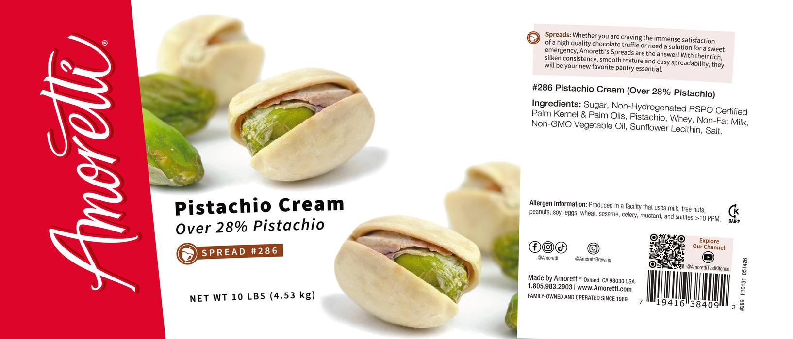 Pistachio Cream (Over 28% Pistachios)