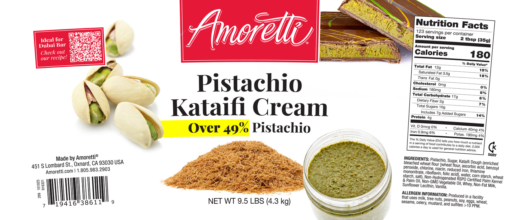 Pistachio Kataifi Cream (Over 49% Pistachio Kataifi Cream)
