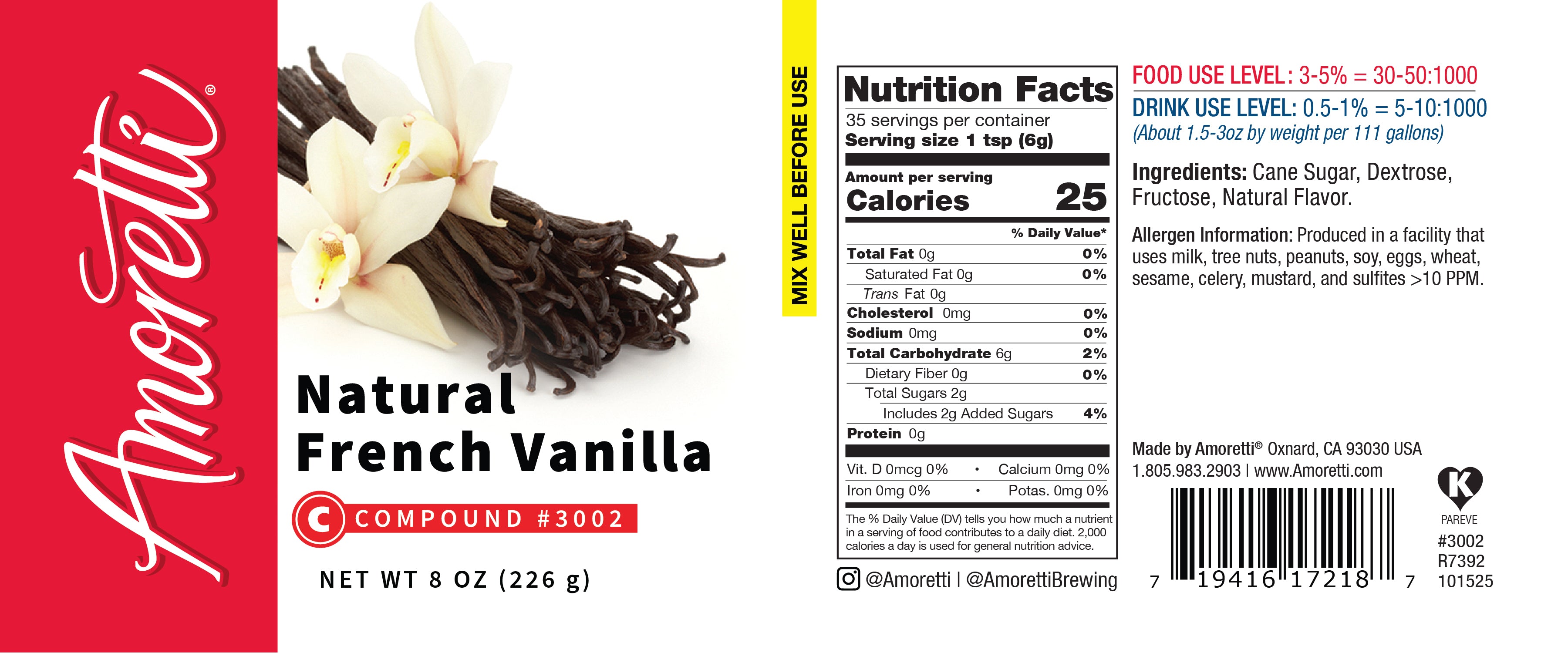 French Vanilla Compound — Amoretti