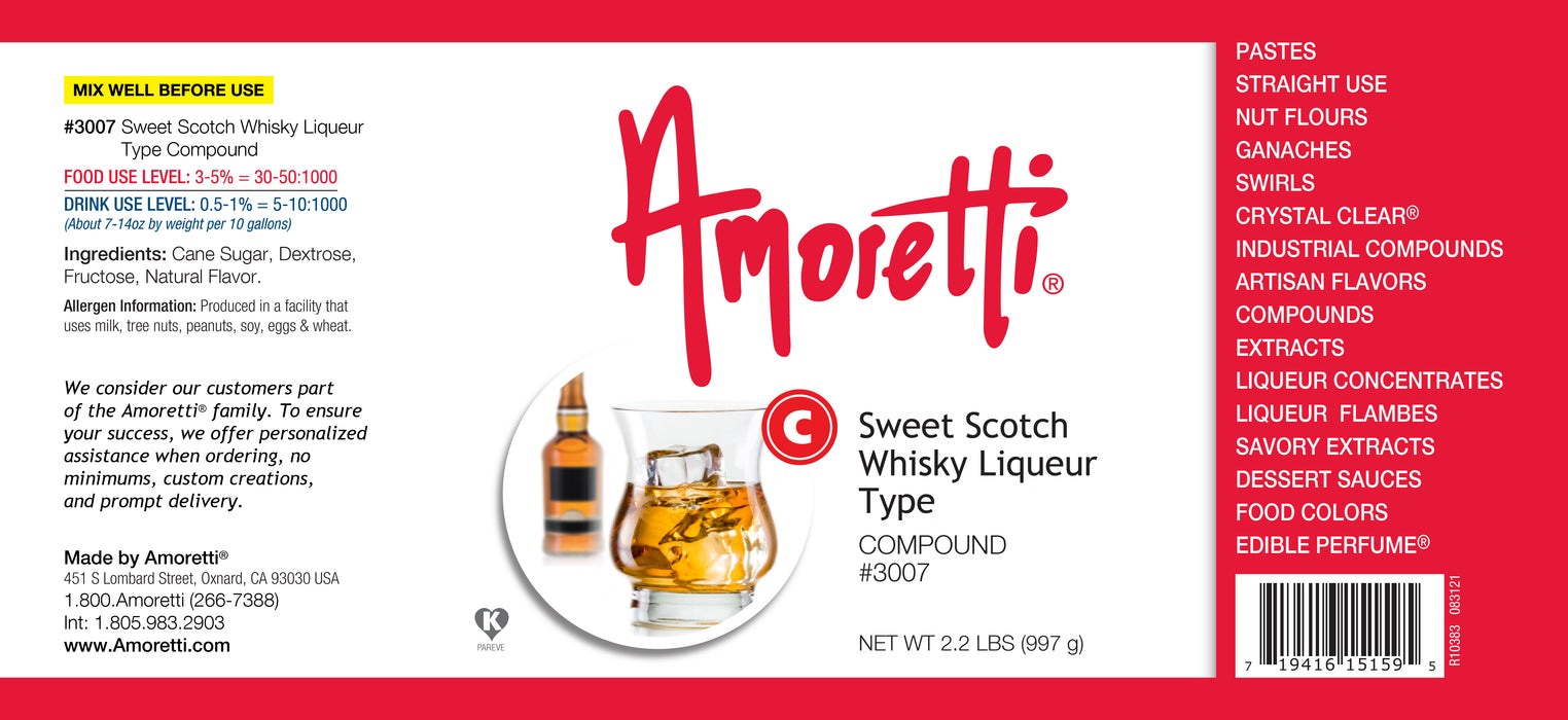 Sweet Scotch Whisky Liqueur Type Compound