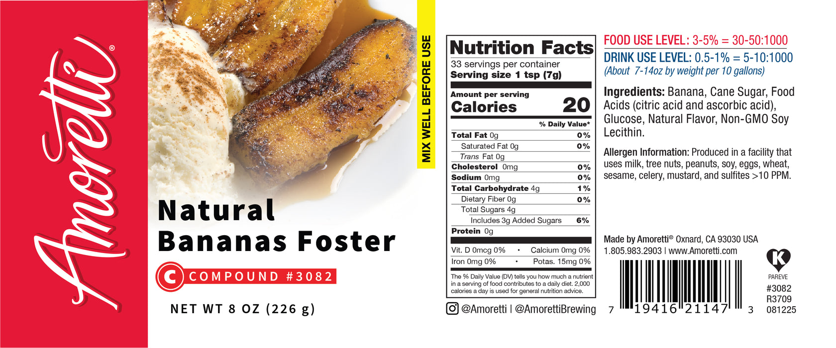 Natural Bananas Foster Compound