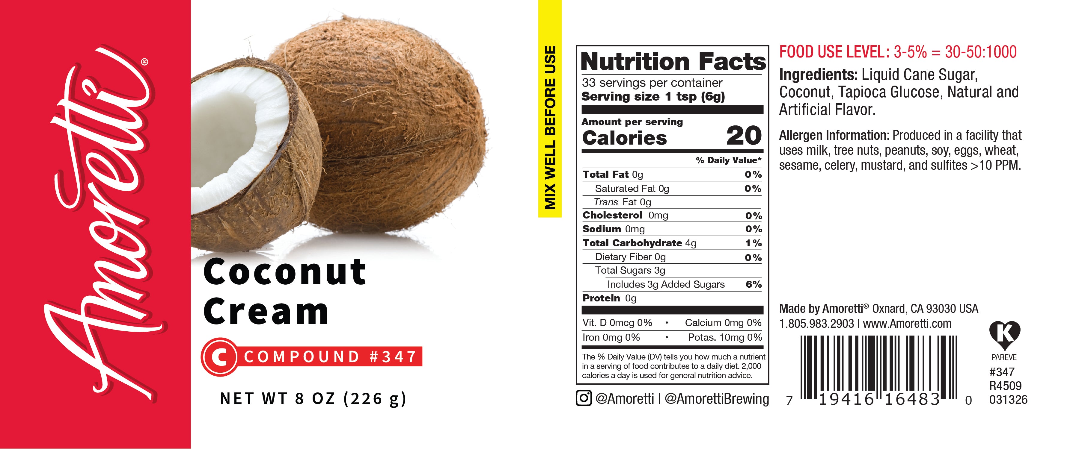 Coconut Cream Compound — Amoretti