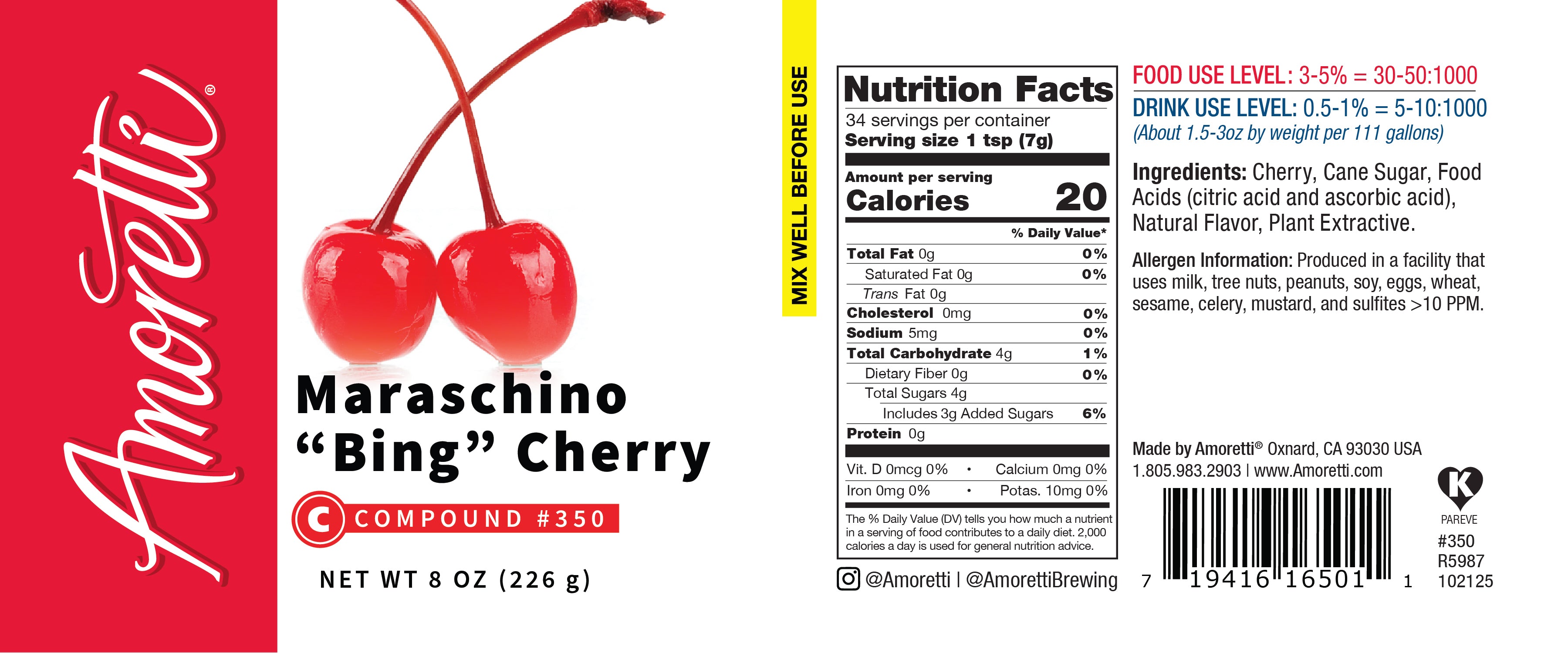 Maraschino Bing Cherry Compound — Amoretti