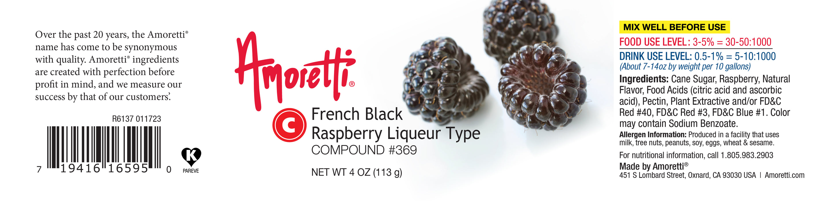 French Black Raspberry Liqueur Type Compound