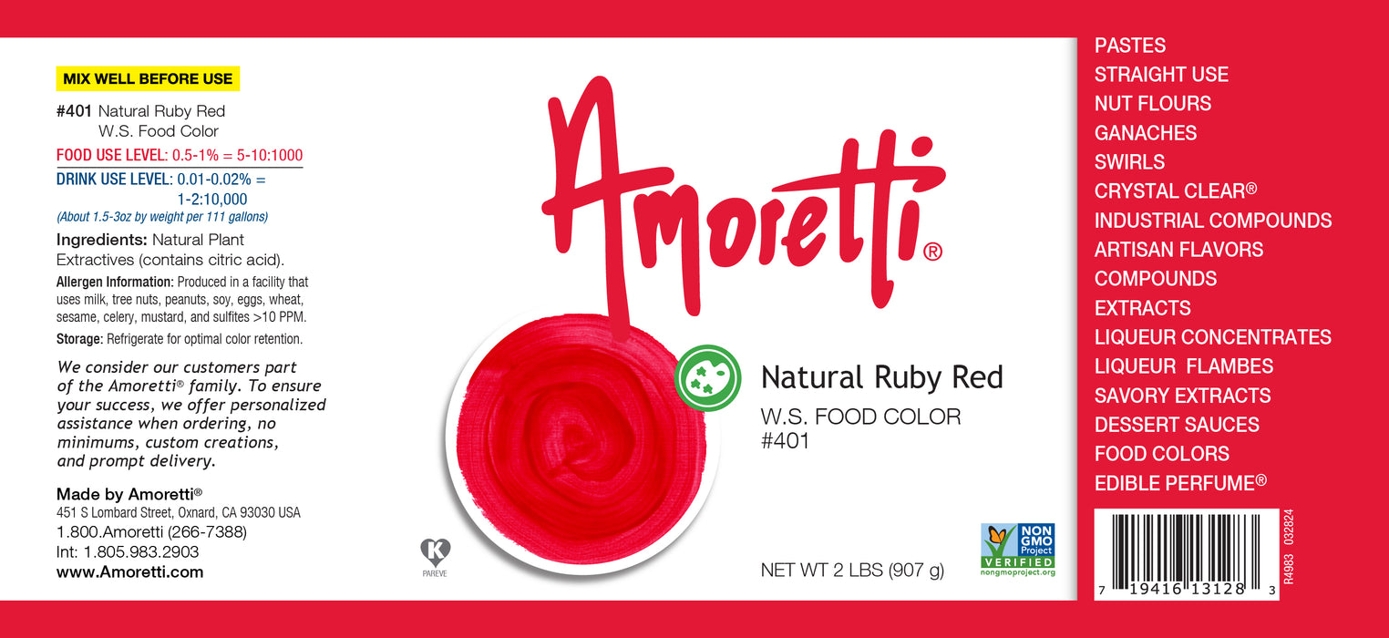 Natural Ruby Red Food Color Water Soluble