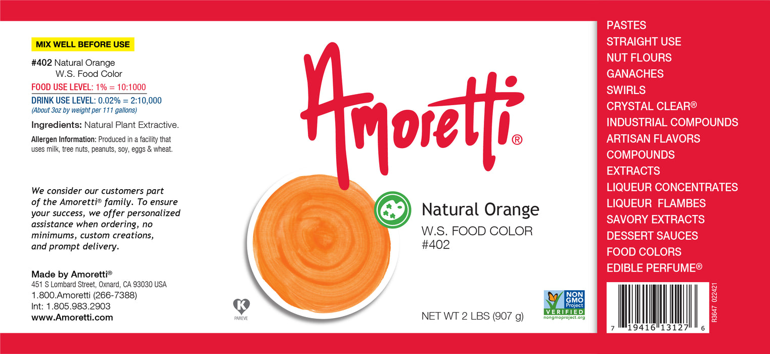 Natural Orange Food Color Water Soluble