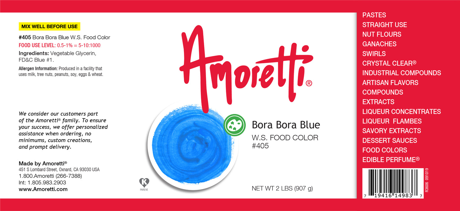 Bora Bora Blue Food Color Water Soluble
