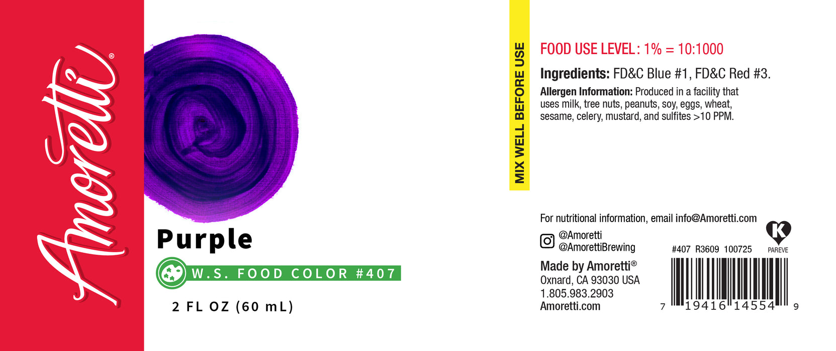 Purple Food Color Water Soluble
