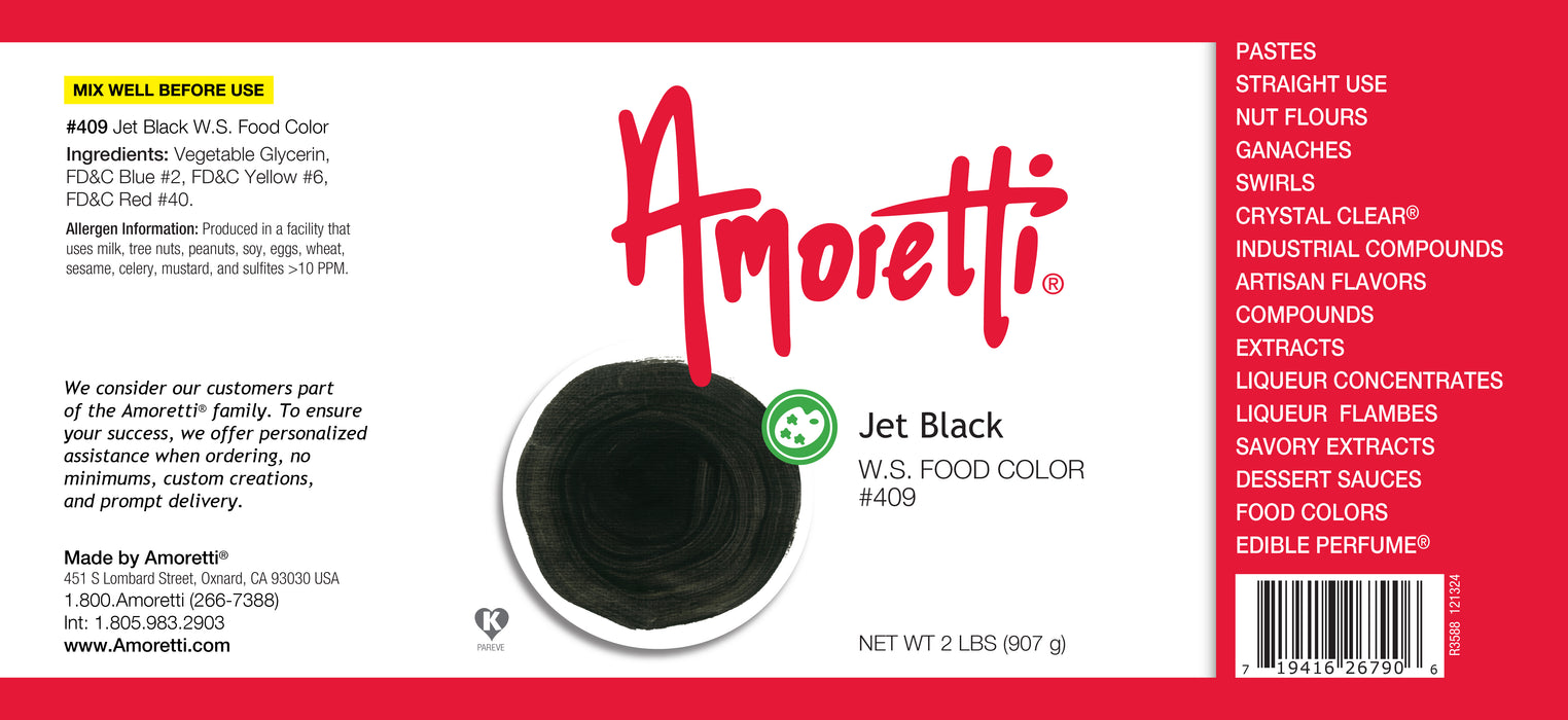 Jet Black Food Color Water Soluble