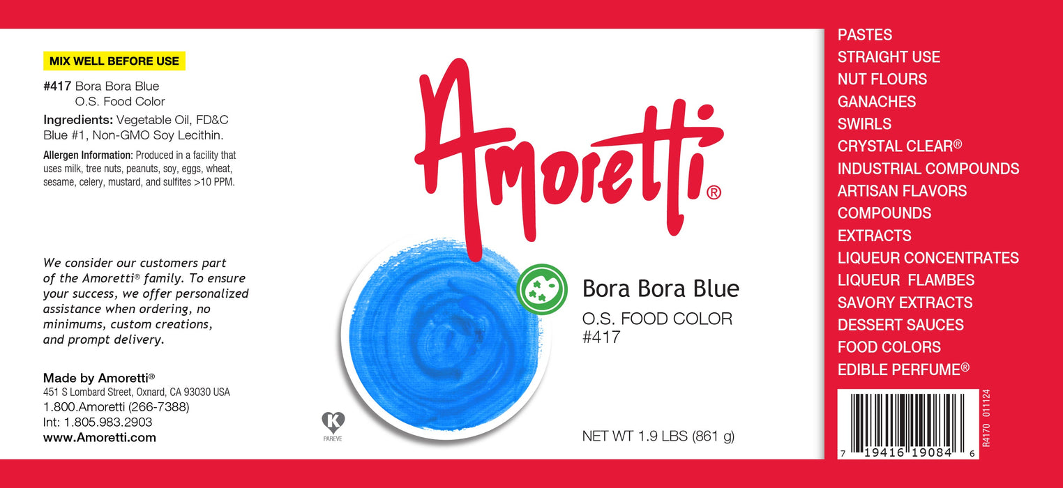 Bora Bora Blue Food Color Oil Soluble