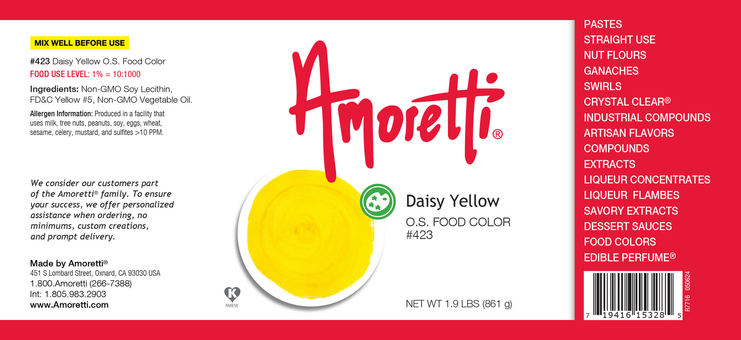Daisy Yellow Food Color Oil Soluble