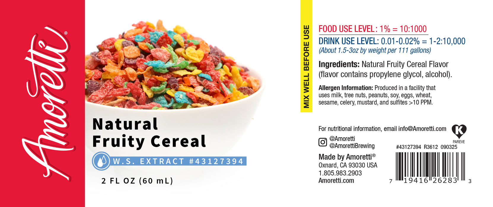 Natural Fruity Cereal Extract Water Soluble