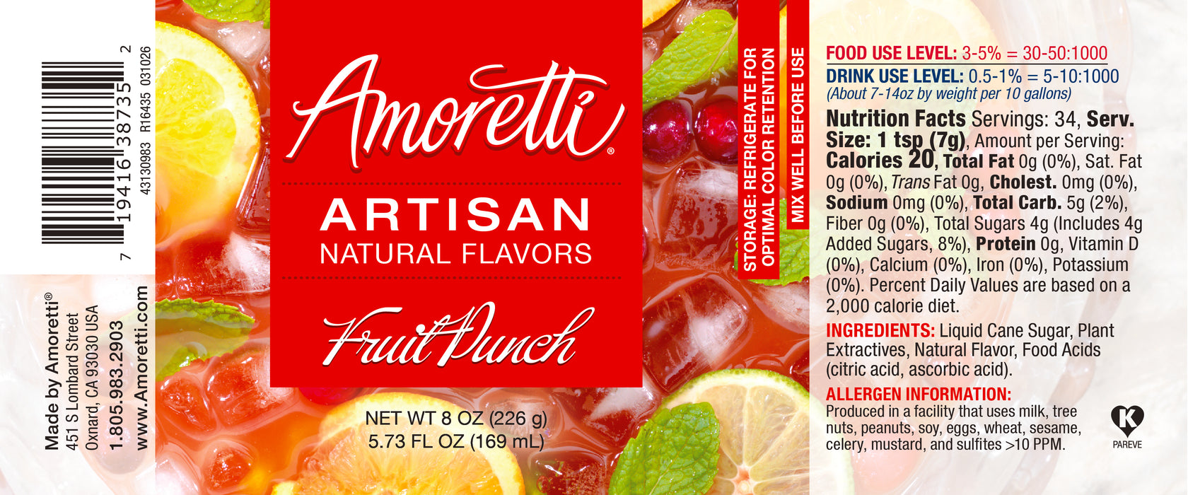Natural Fruit Punch Artisan Flavor