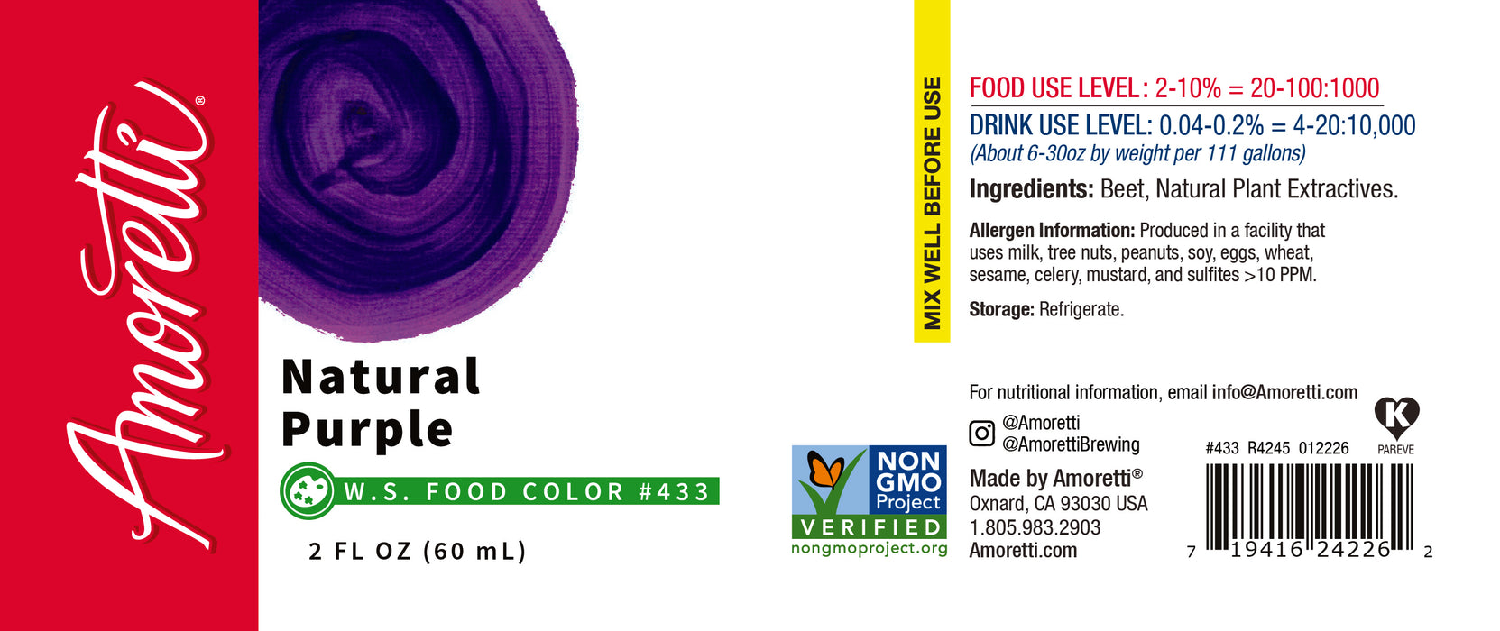 Natural Purple Food Color Water Soluble