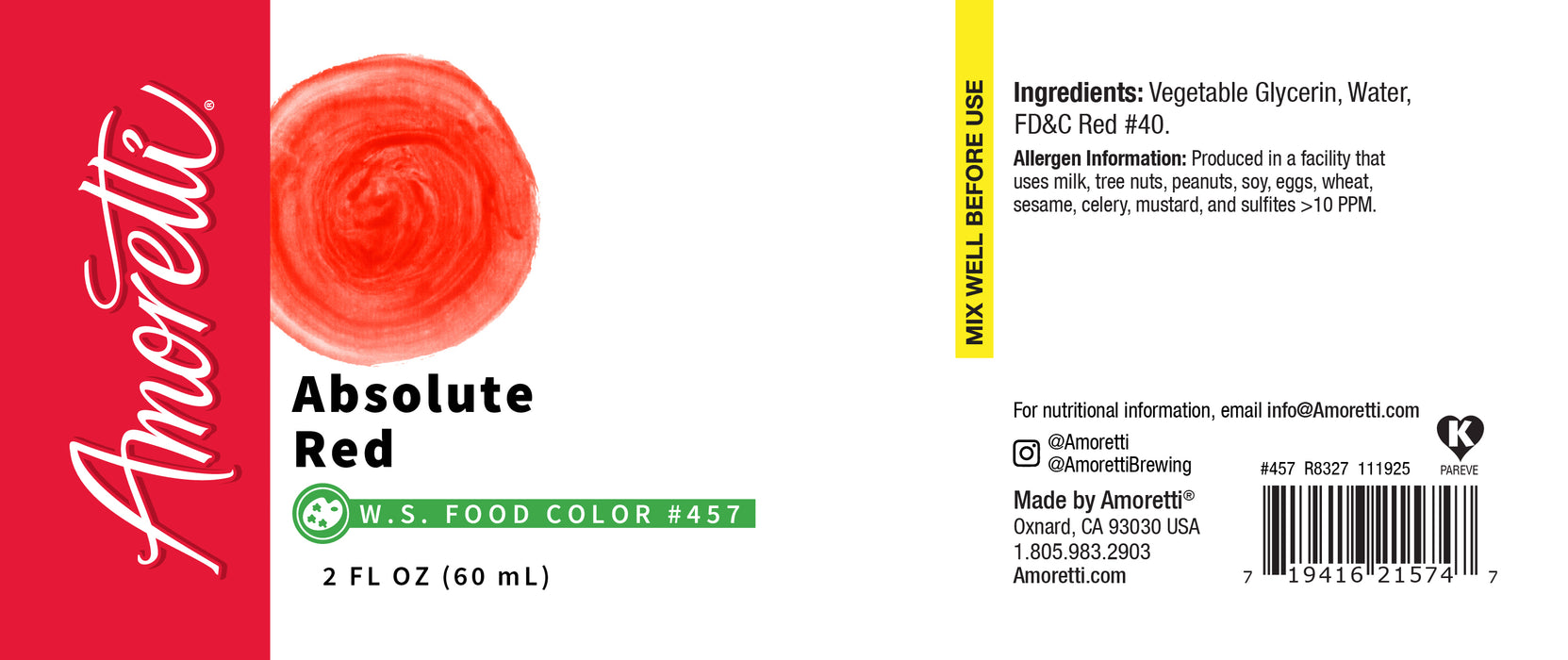 Red Water Soluble Absolute Food Color