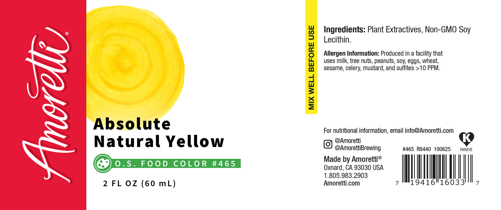 Natural Yellow Oil Soluble Absolute Food Color