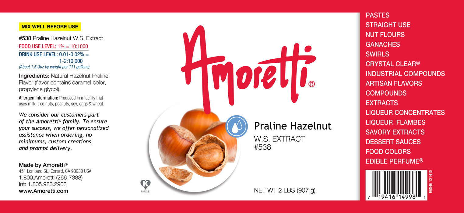 Hazelnut Praline Extract Water Soluble