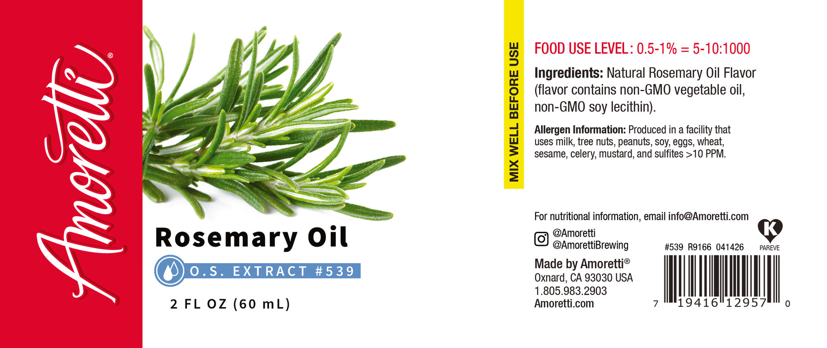 Rosemary Oil Extract Oil Soluble