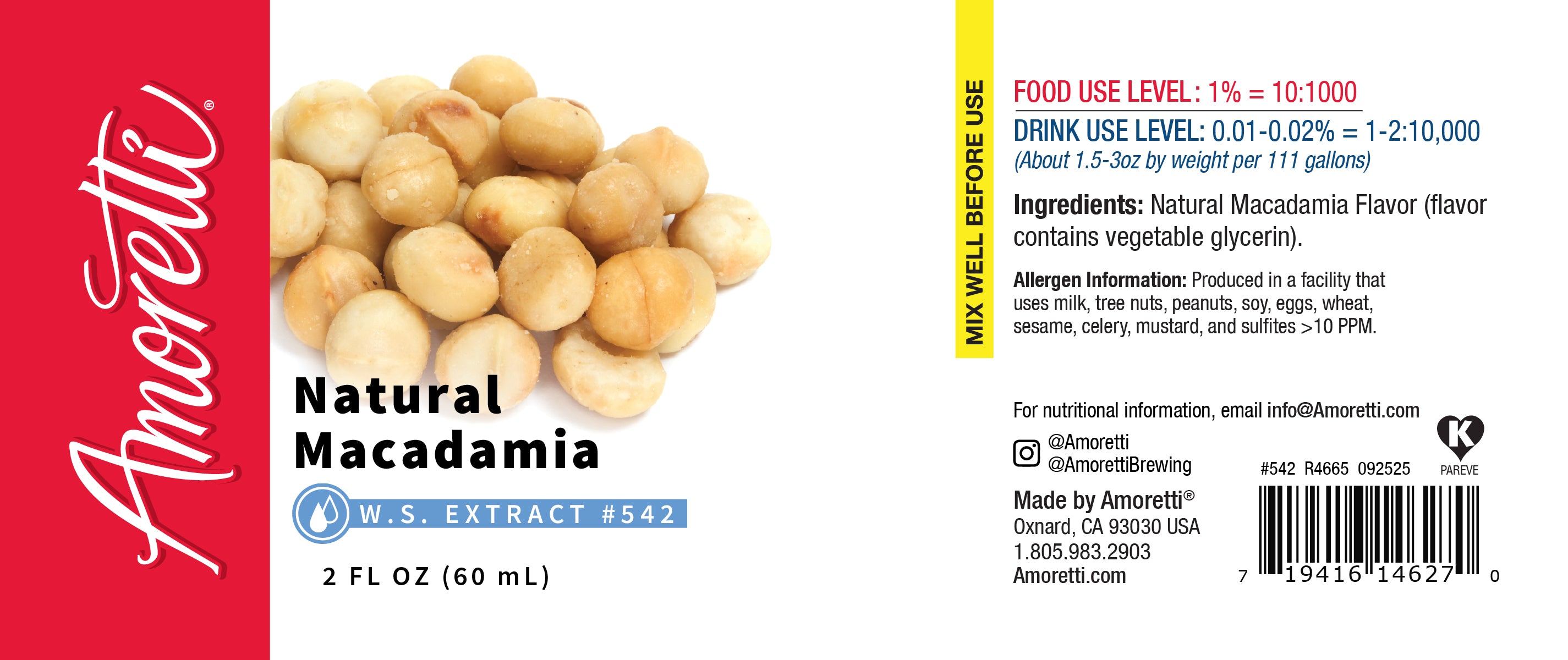 Natural Macadamia Extract Water Soluble — Amoretti