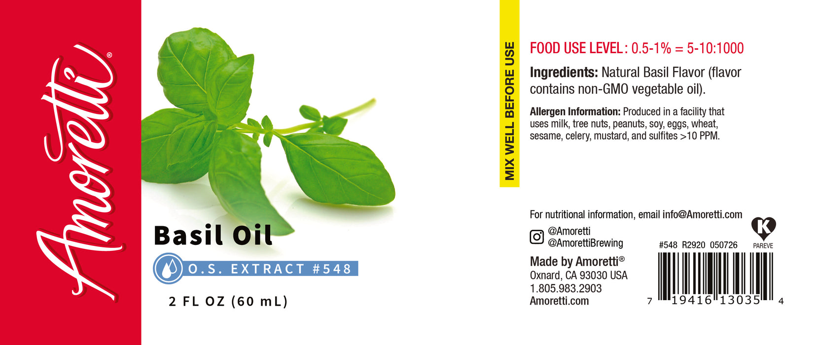 Basil Oil Extract Oil Soluble
