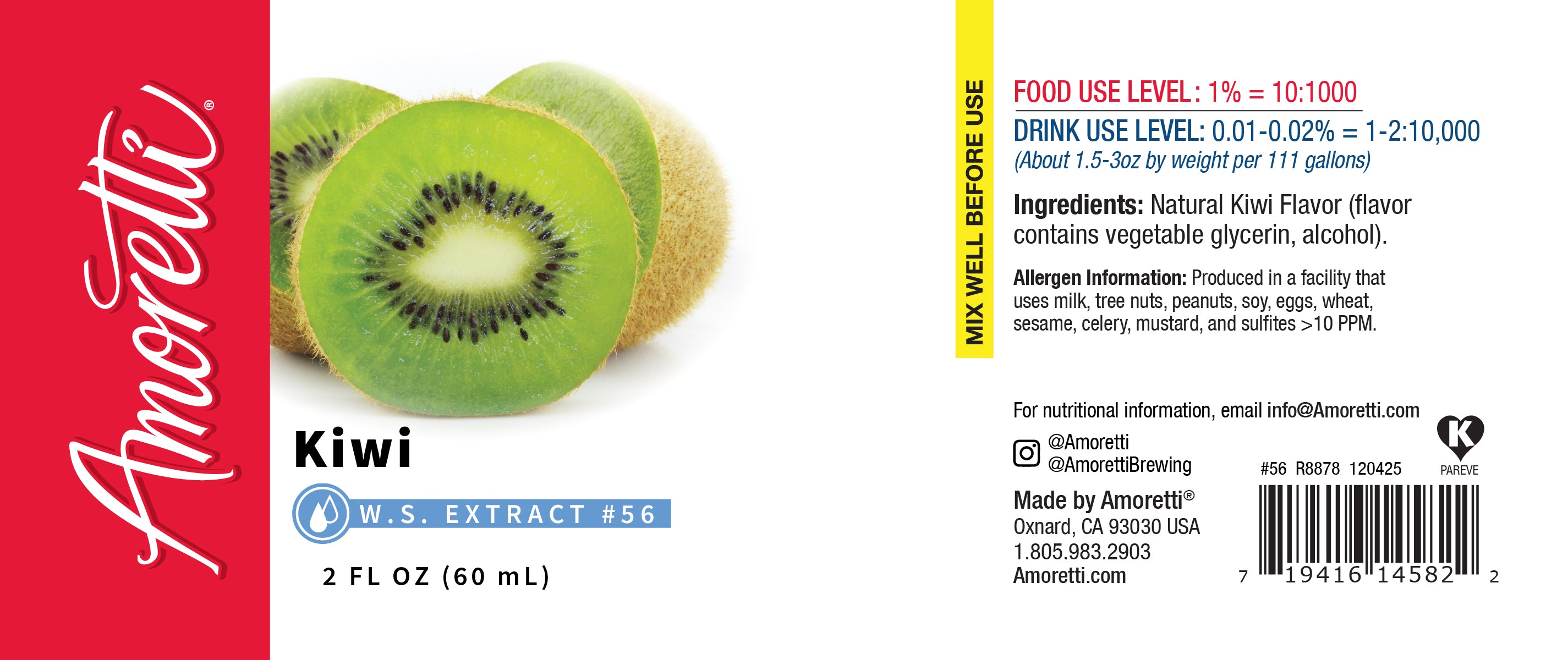 Kiwi Extract Water Soluble Amoretti Kiwi Extract Water Soluble Amoretti