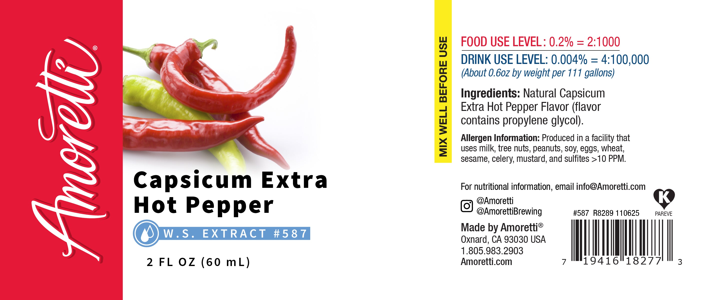 Capsicum Extra Hot Pepper Extract Water Soluble — Amoretti