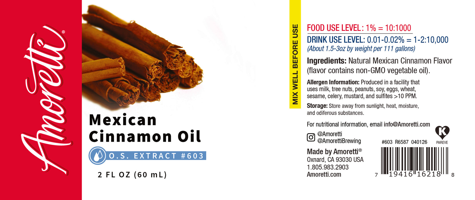 Mexican Cinnamon Extract Oil Soluble