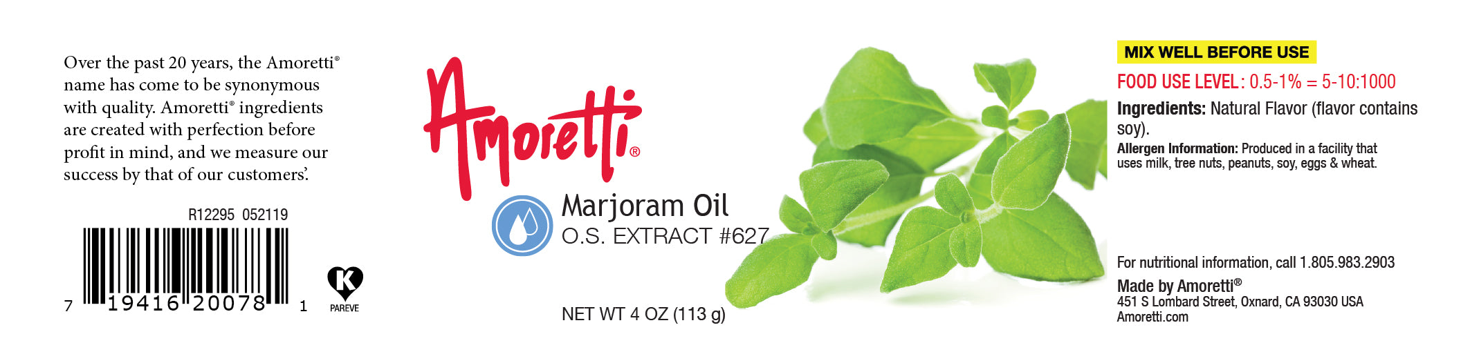 Marjoram Oil Extract Oil Soluble