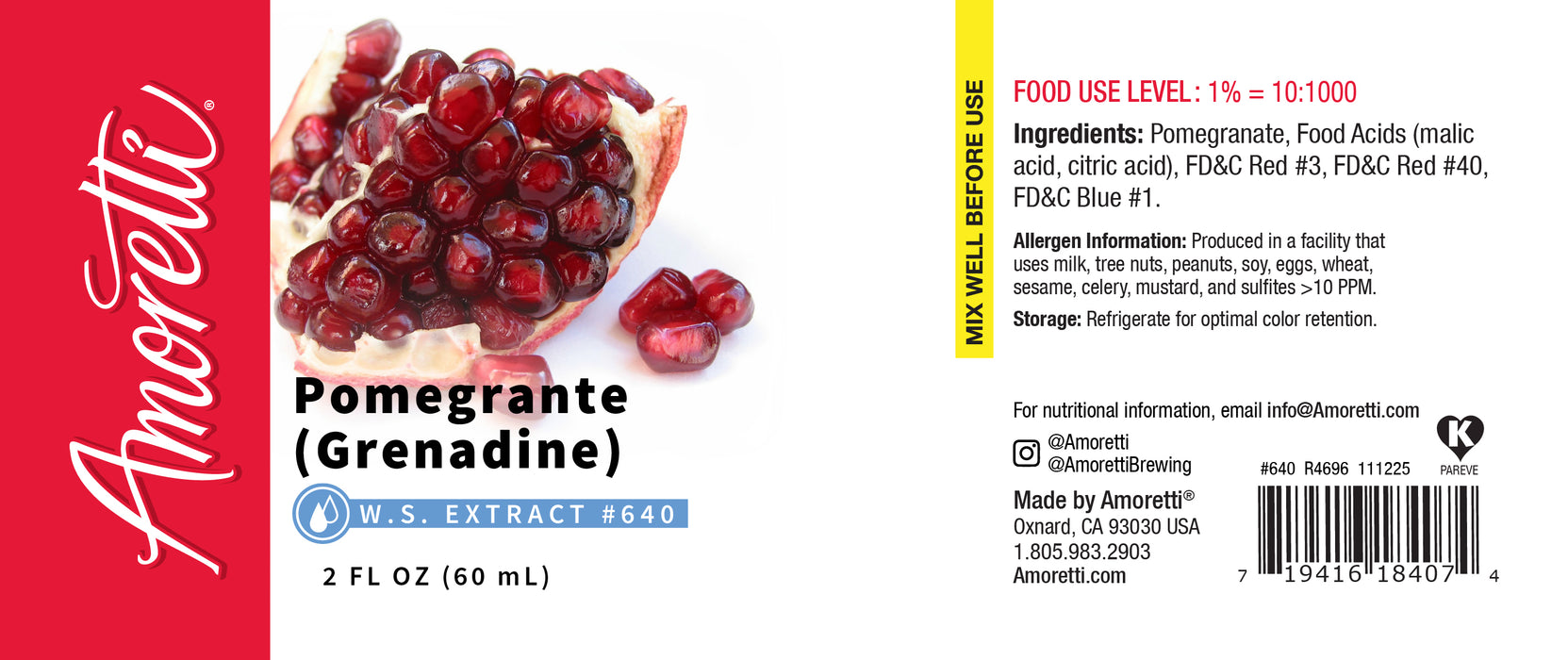 Pomegranate (Grenadine) Extract Water Soluble (natural flavor)