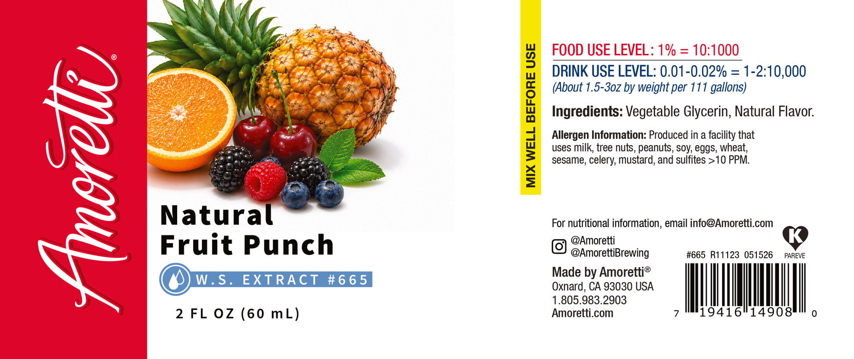 Natural Fruit Punch Extract Water Soluble
