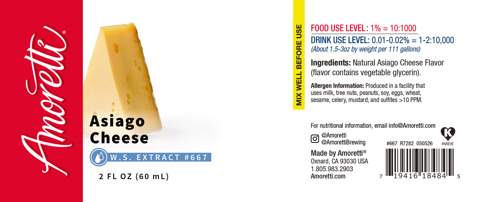 Asiago Cheese Extract Water Soluble
