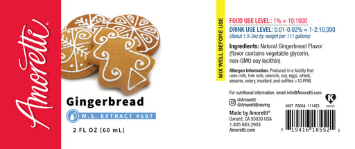 Gingerbread Extract Water Soluble — Amoretti