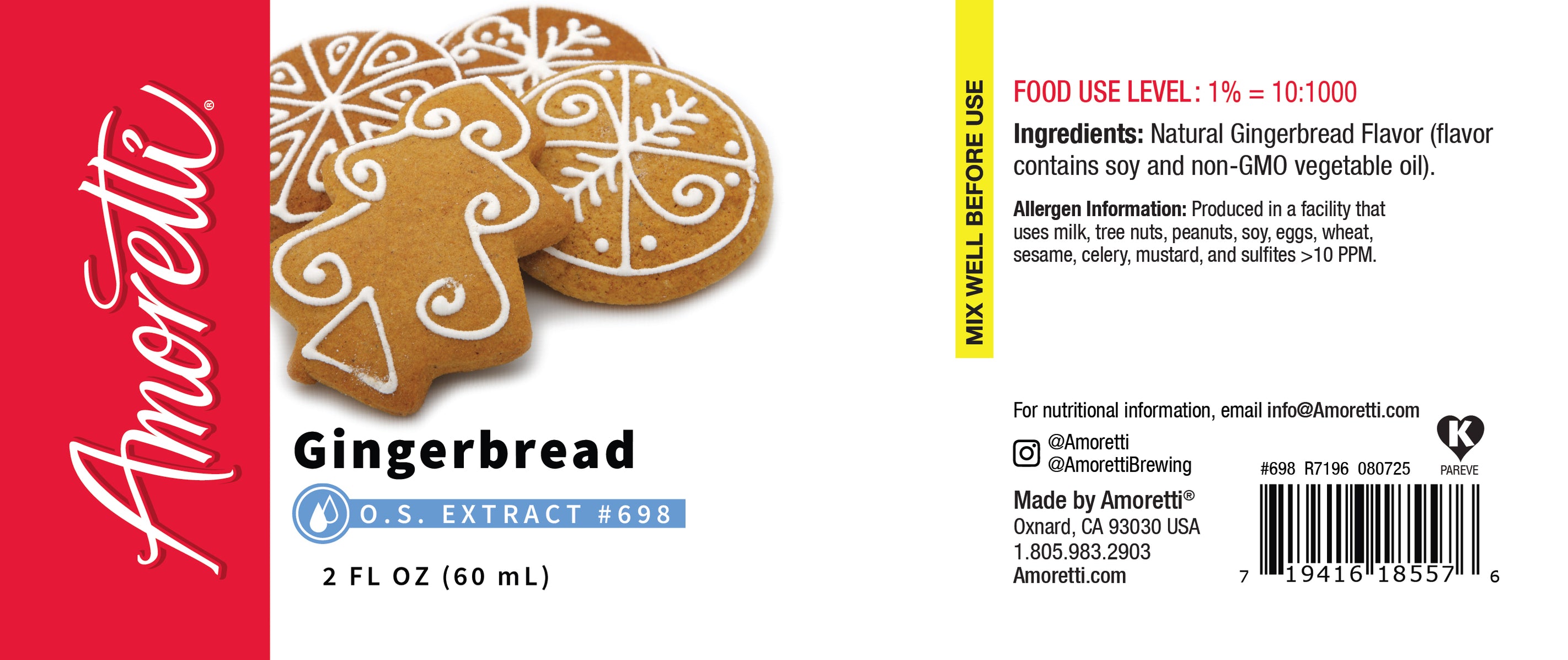 Gingerbread Extract Oil Soluble — Amoretti