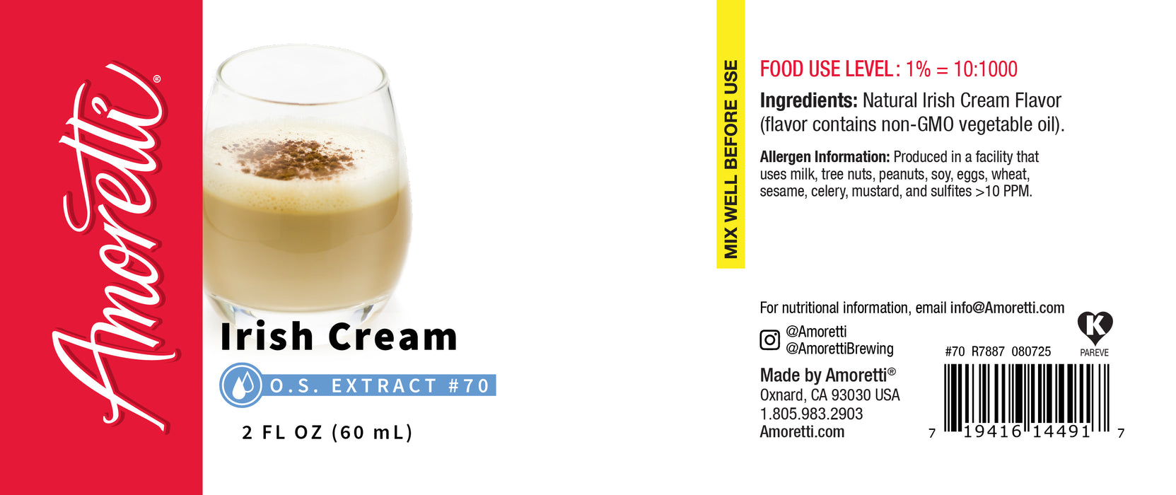 Irish Cream Extract Oil Soluble