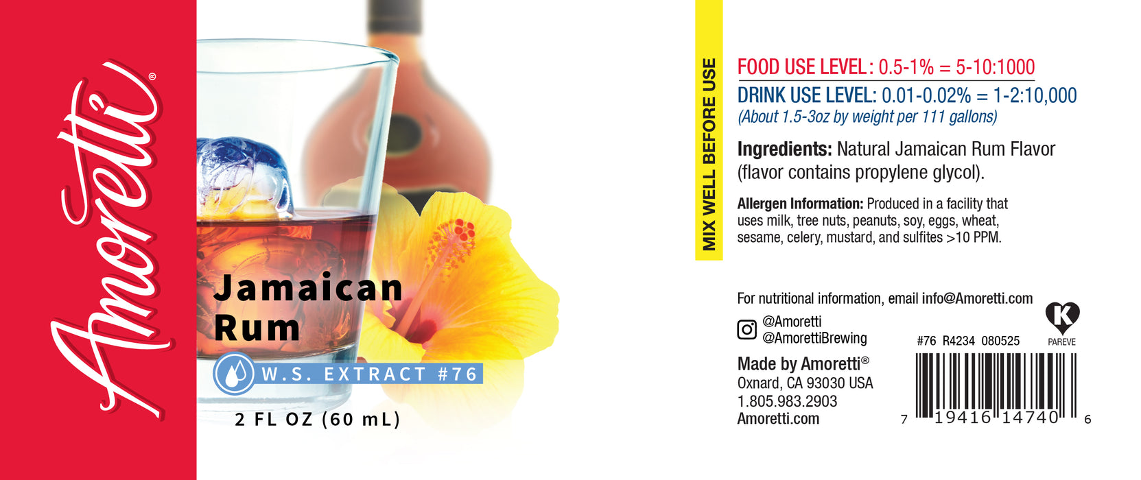 Jamaican Rum Extract Water Soluble