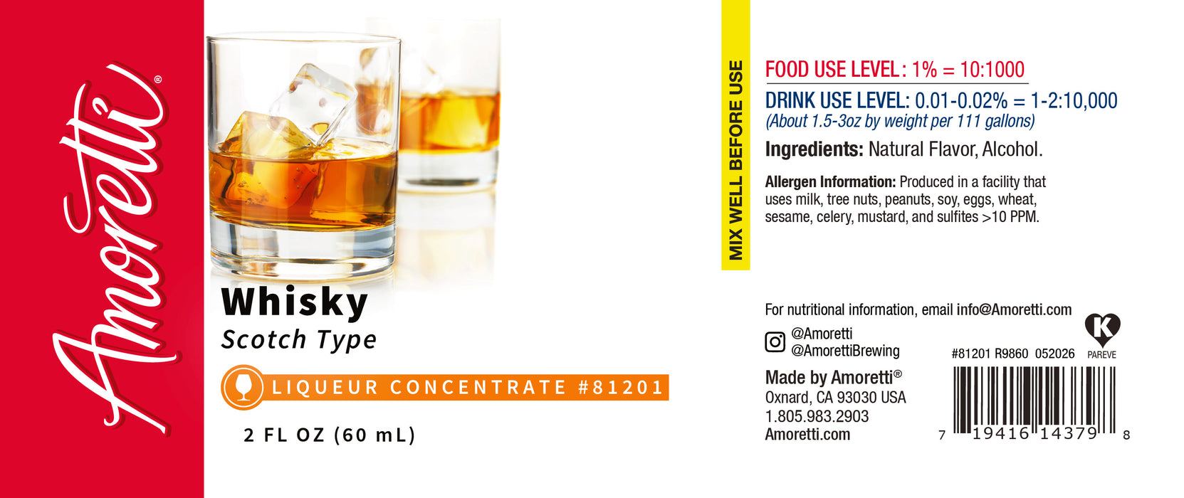 Scotch Whisky Type Liqueur Concentrate