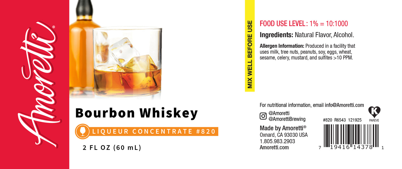Bourbon Whiskey Liqueur Concentrate