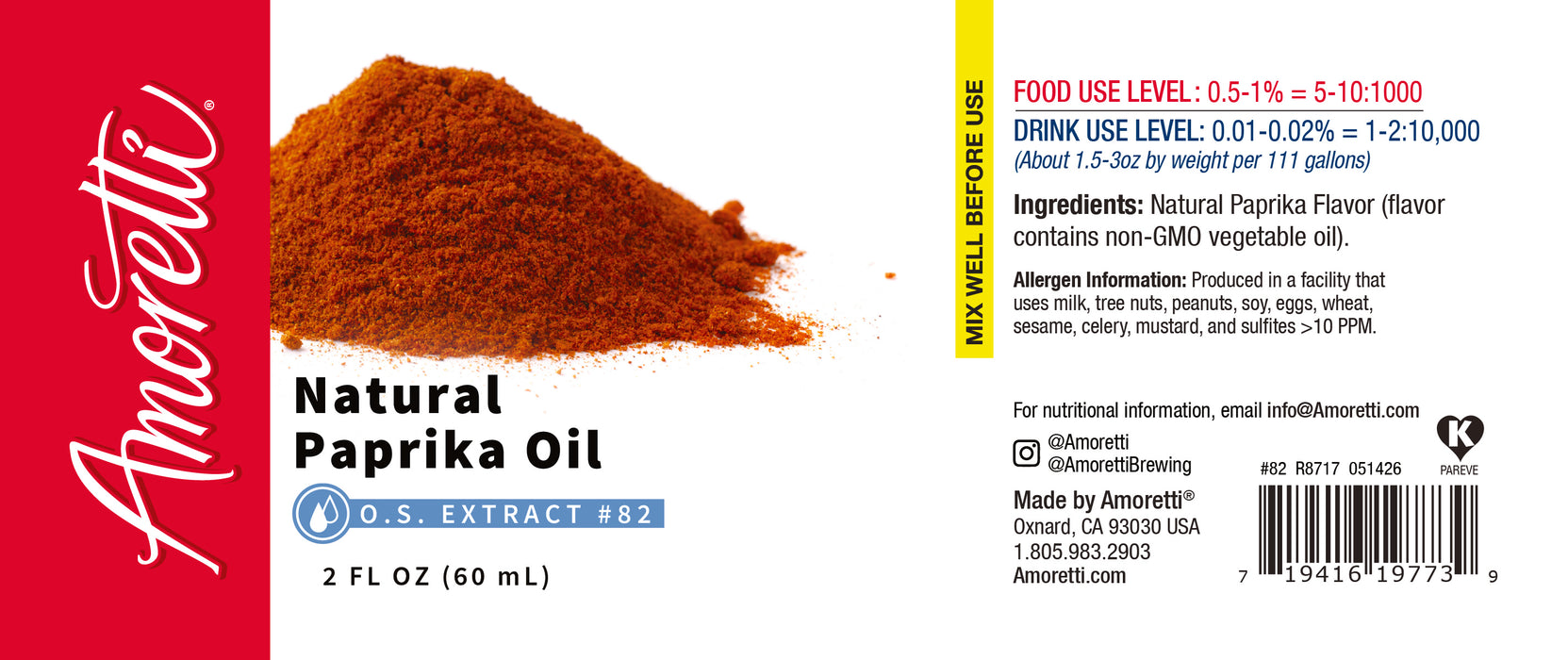 Natural Paprika Oil Extract Oil Soluble