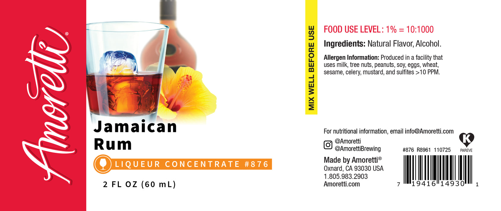 Jamaican Rum Liqueur Concentrate