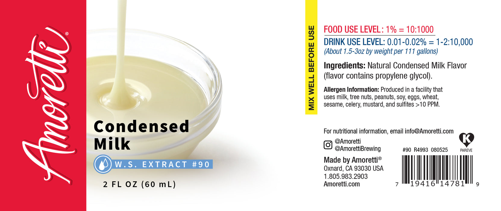 Condensed Milk Extract Water Soluble