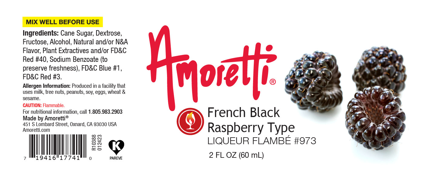 French Black Raspberry Type Liqueur Flambe