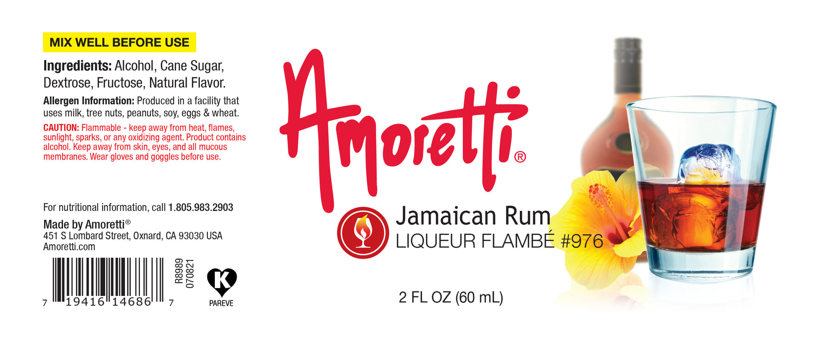 Jamaican Rum Liqueur Flambe