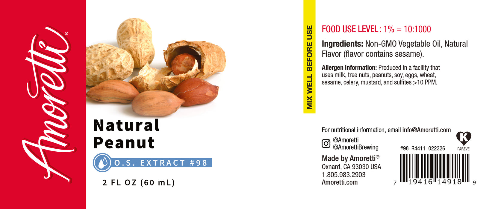 Natural Peanut Extract Oil Soluble