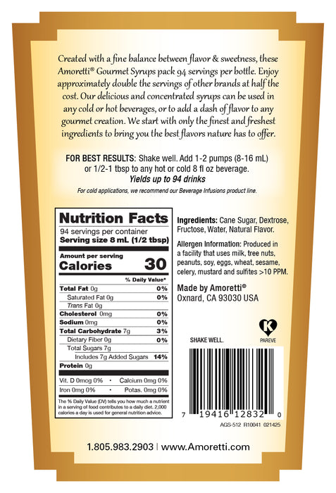 Green Tea Gourmet Syrup